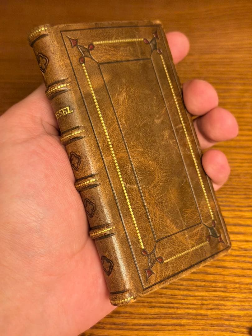 1910年 フランス アンティーク 革張り 典礼書 ミゼル 祈祷書 聖書