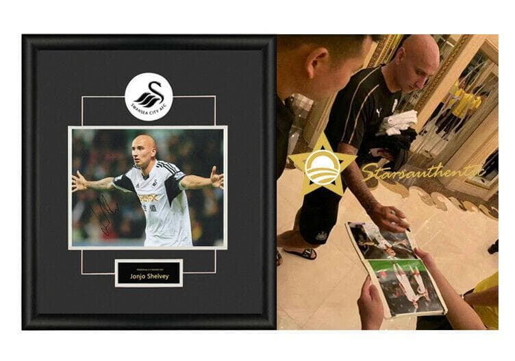 直筆サイン入り写真 ジョンジョ・シェルヴェイ スウォンジー・シティ SA鑑定済