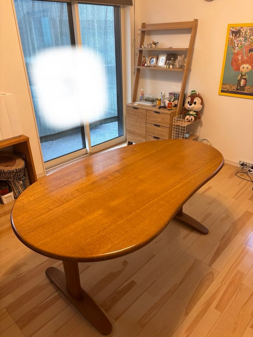 飛騨産業　飛騨家具　豆型　テーブル　ナチュラル　HIDA かわいい　北欧