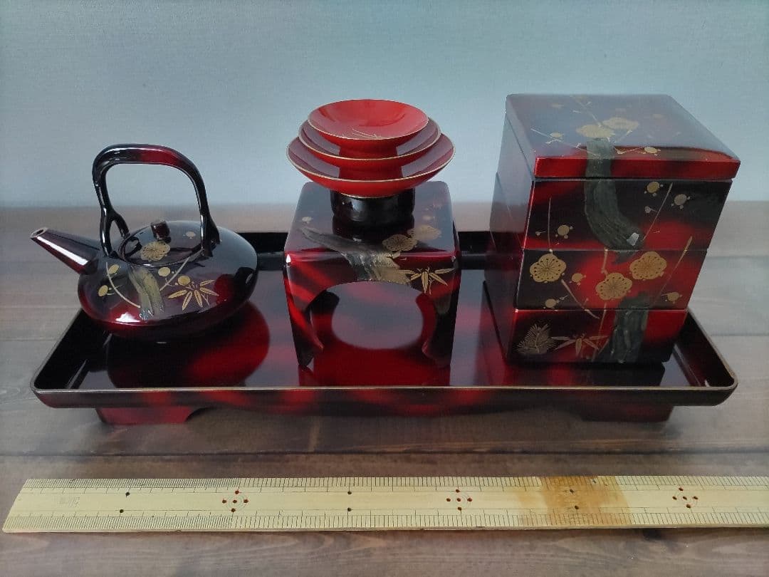 お屠蘇セット　会津塗器　内うるし塗