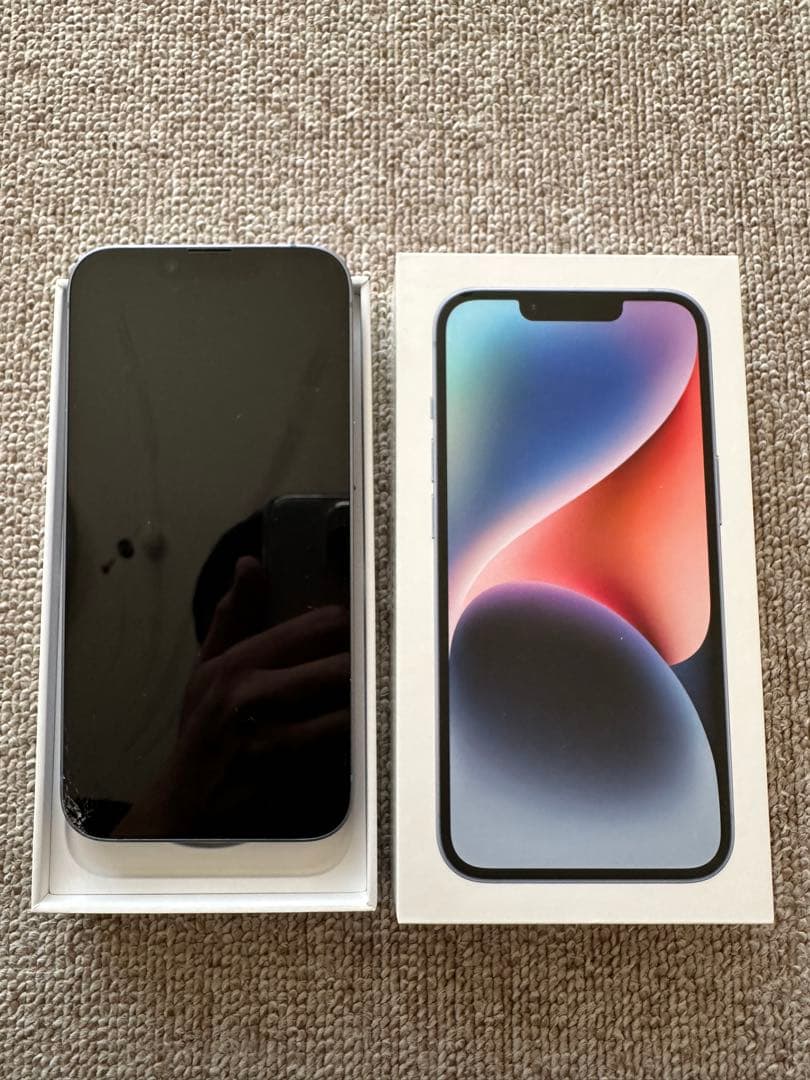 Apple iPhone 14 ブルー 本体 充電ケーブル付き