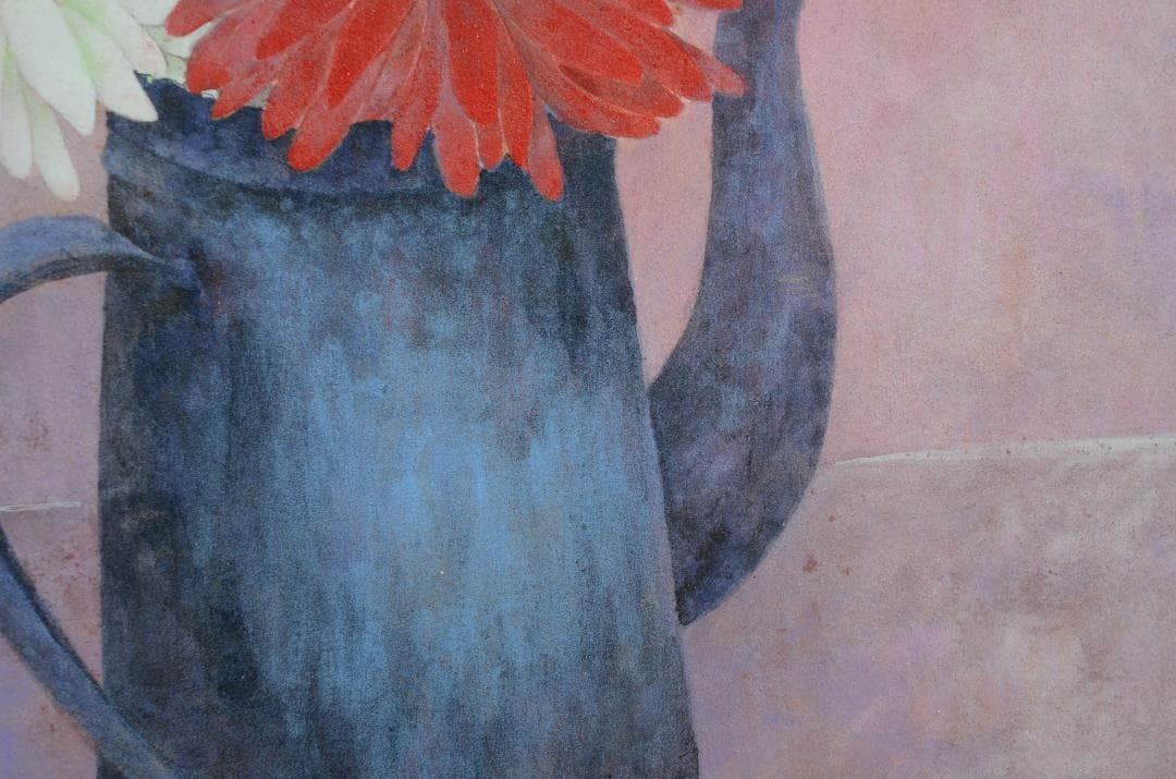 【「ブルーポット」 岩絵の具 額入り】東山魁夷の流派