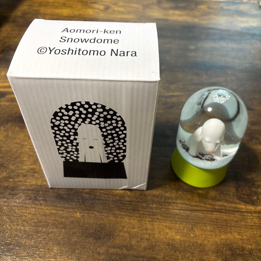 奈良美智　あおもり犬　スノードーム