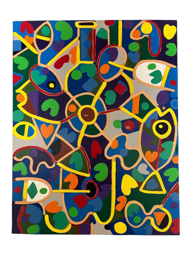 美山深「玉手箱」　現代美術　抽象画