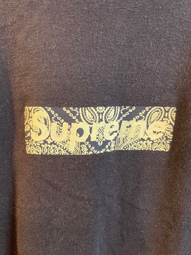 Supreme box logo 2001 ペイズリー半袖TシャツL