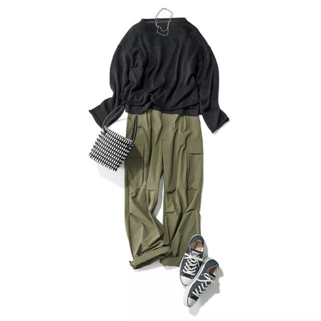 12closet 新品・未使用品【洗える】高機能カーゴパンツ カーキ