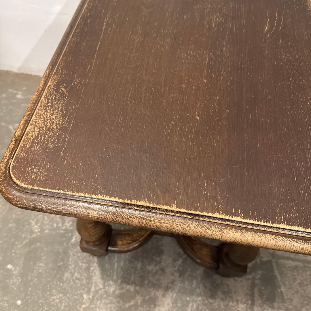 ヴィンテージ　木製サイドテーブル　引き出し付き