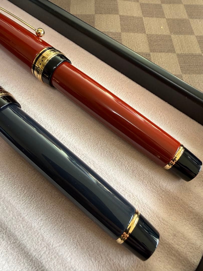 パイロット万年筆丸善限定品、2024茜朱、2025紺藍、2本セット、未使用品