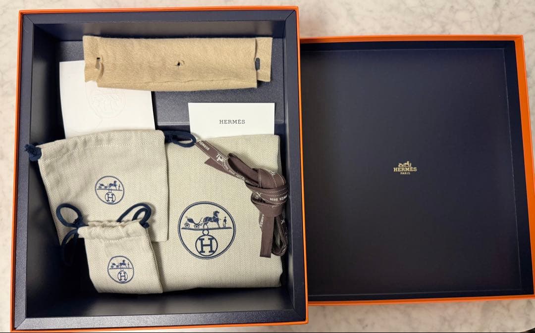 HERMES エルメス 1258⬜︎ ネイビーボックス ケリー25 付属品有