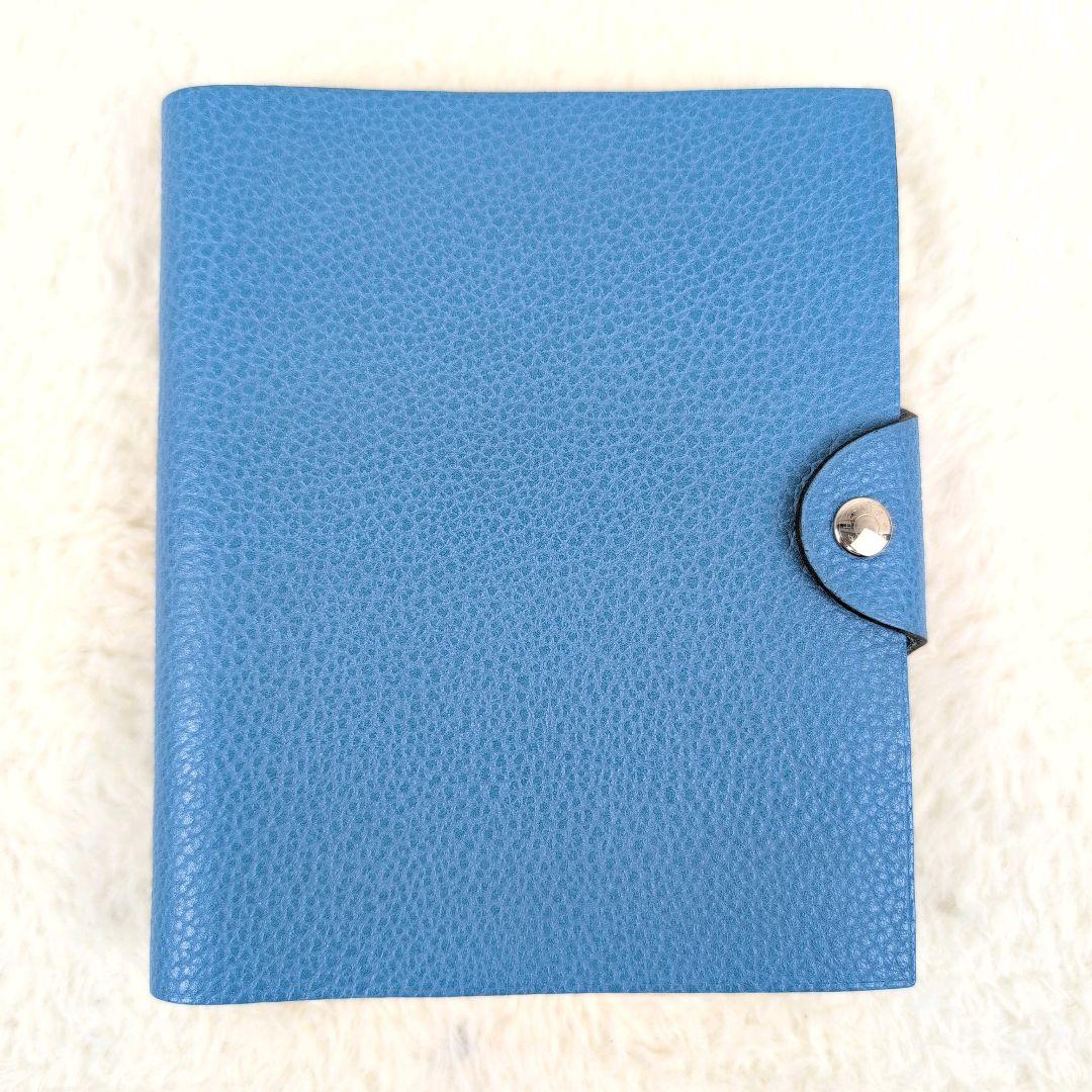 未使用級✨HERMES リングノート メモ帳 レザー ブルー系