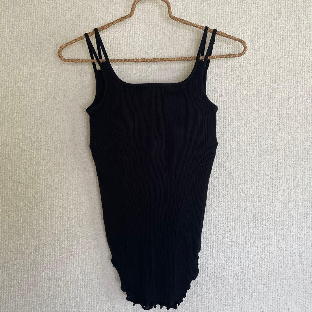 み*み様 2025AW HAKUJI ランダムリブ カップ付きタンクトップ ブラ