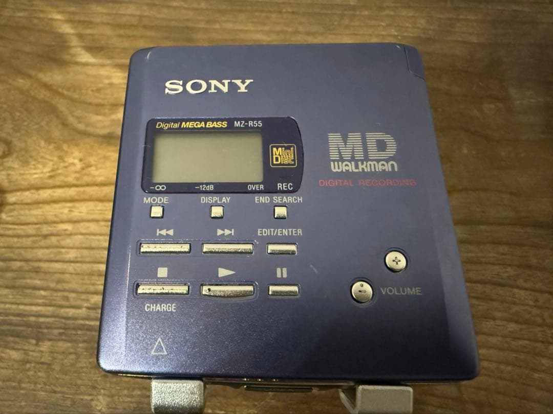 SONY ポータブルMDレコーダー MZ-R55 本体色サイレンス・ブルー