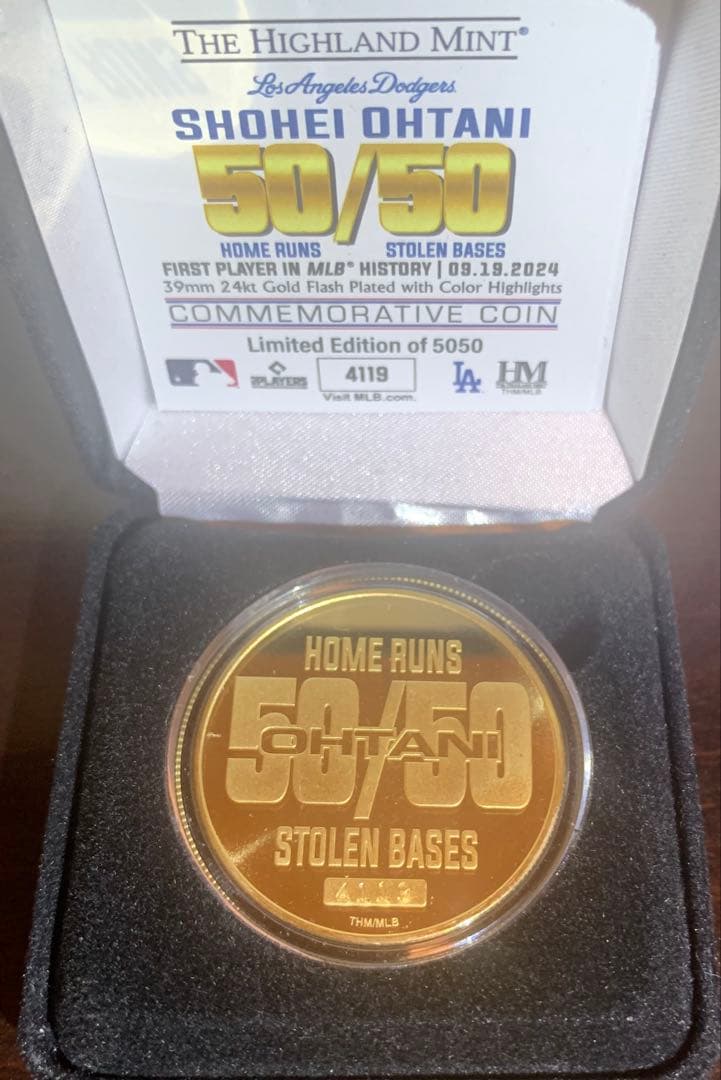 大谷翔平Shohei Ohtani 50/50 記念ゴールド　#4119