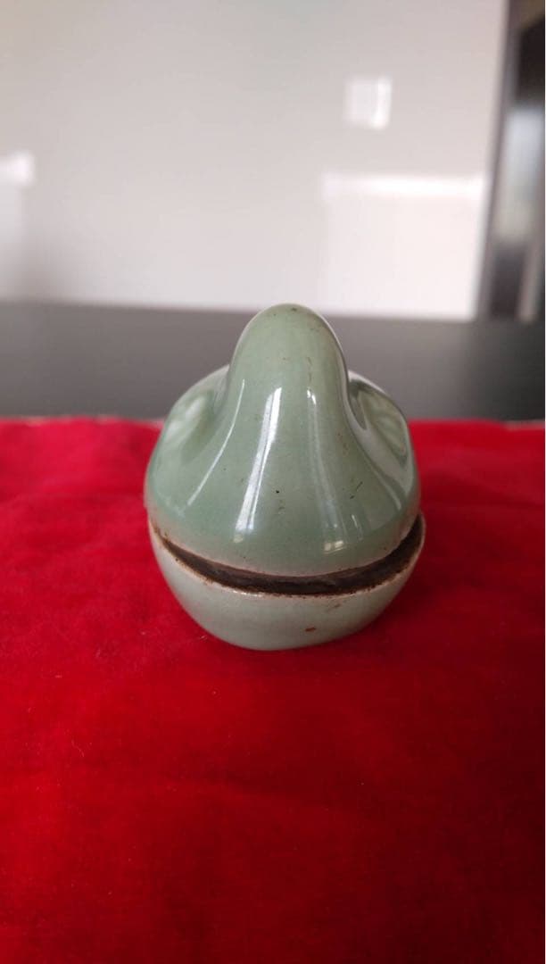 古伊万里　鳥青磁香合