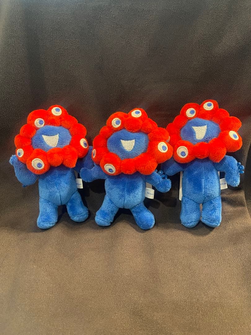 万博　ミャクミャク ボールチェーン マスコットぬいぐるみキーホルダー 3種