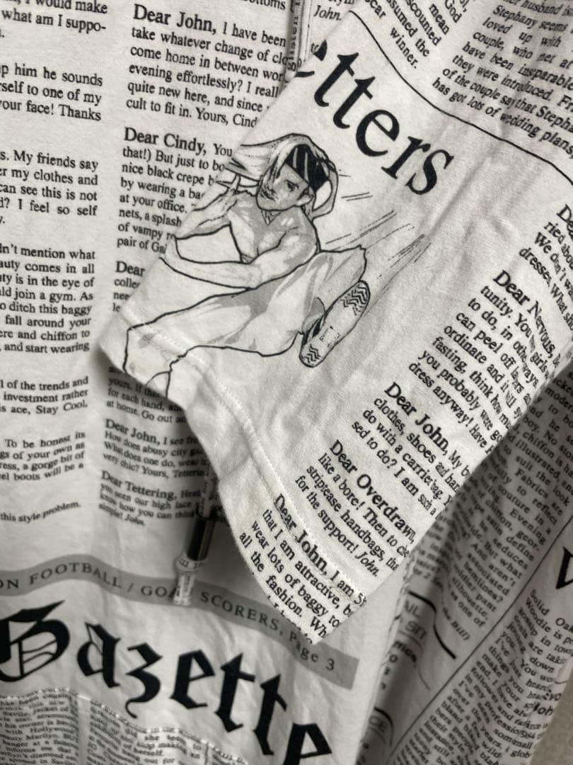 John Galliano ニュースペーパー　パーカー USA M