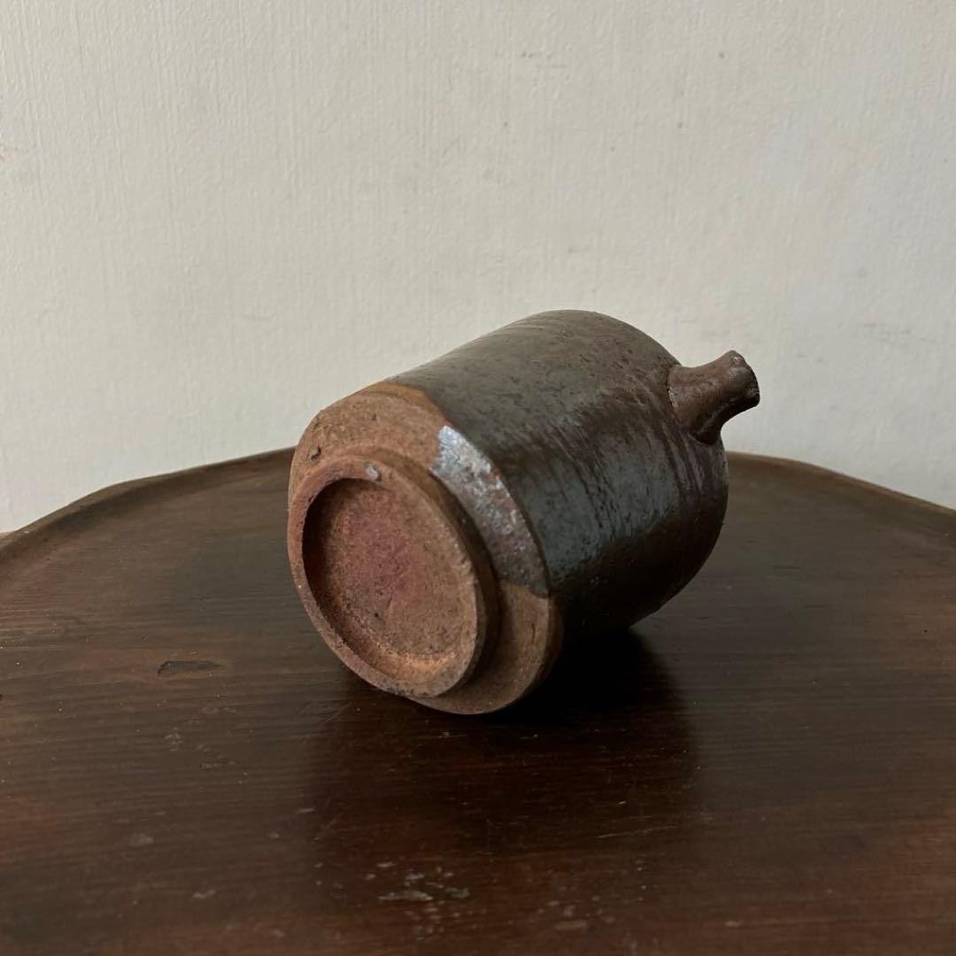 古い水差し　瀬戸　美濃　フラワーポット　アンティーク　古道具　ピッチャー　検李朝