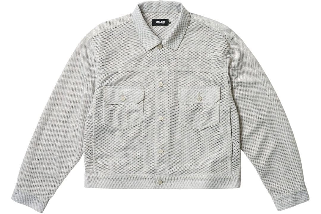 ジャケット・アウター PALACE MESH TRUCKER JACKET CONCRETE GREY
