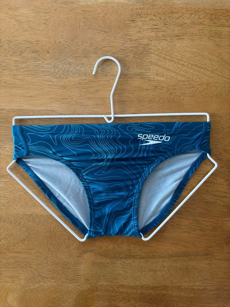 speedo 競泳水着 Ｌサイズ 波模様ブルーVパン・競パン　L
