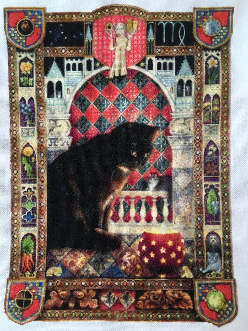 アメリカ　HAED社　25カウントクロスステッチ刺繍完成品