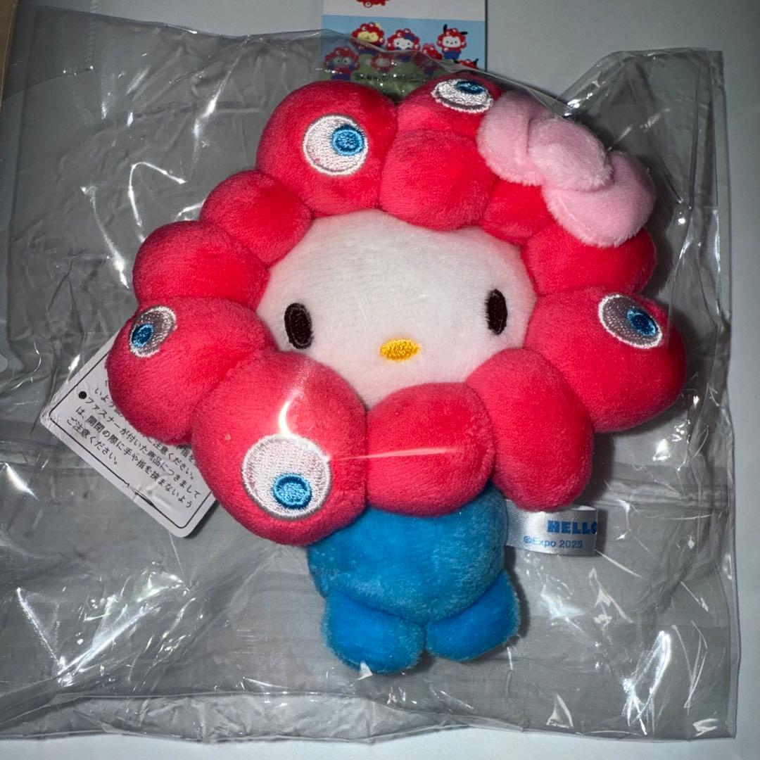 ミャクミャク サンリオ キティ 大阪関西万博 会場限定 マスコット カラビナ付き