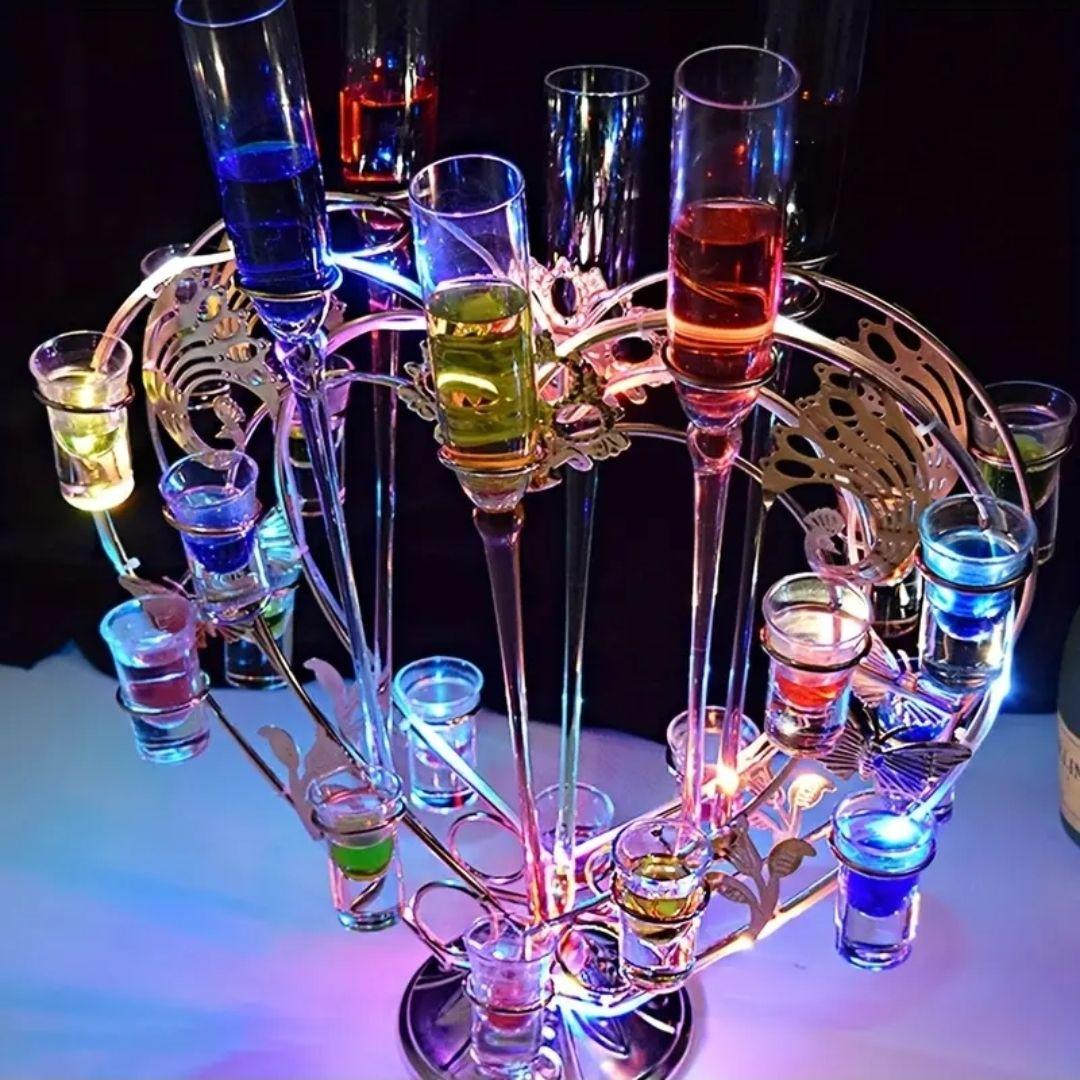 【新品未使用未開封】テキーラ観覧車 ハート LEDショットグラススタンド