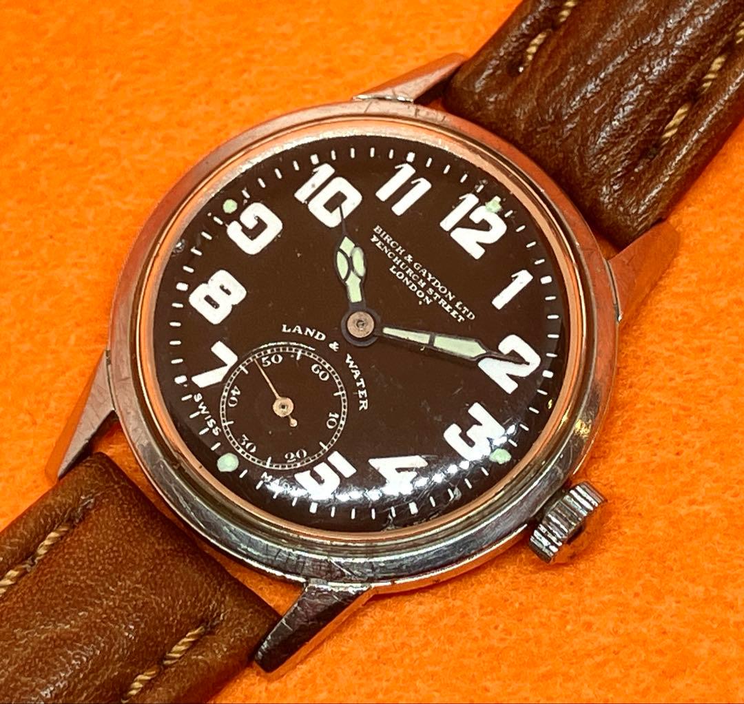 ビンテージZENITH 手巻き時計 ブラック ダイヤル　ショップウォッチ稼働品