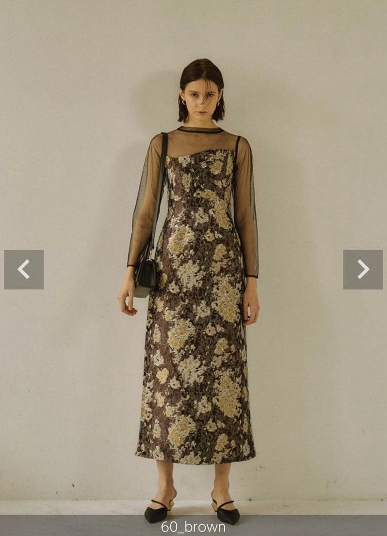 MeanderingJacquardpencil dress / LE’RURE