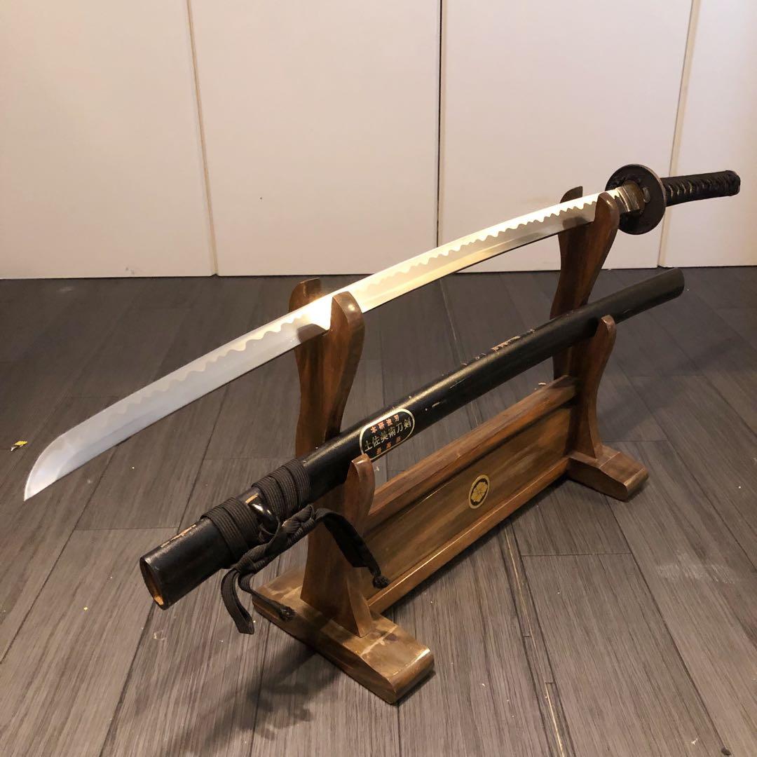 高級模造刀　居合刀　土佐美術刀剣　黒拵え　亜合金刀身　名刀