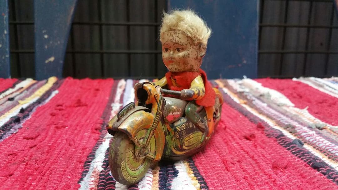 本物　ブリキモーターサイクルTOY