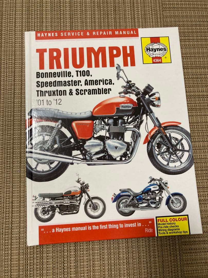 TRIUMPH Haynes サービスマニュアル　01-12