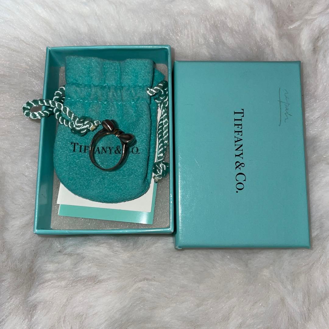 Tiffany & Co. リボンリング 925/750 3.7g サイズ5