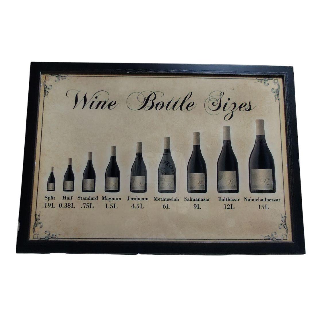 ヴィンテージ広告ポスター 額縁 ワインボトルサイズ