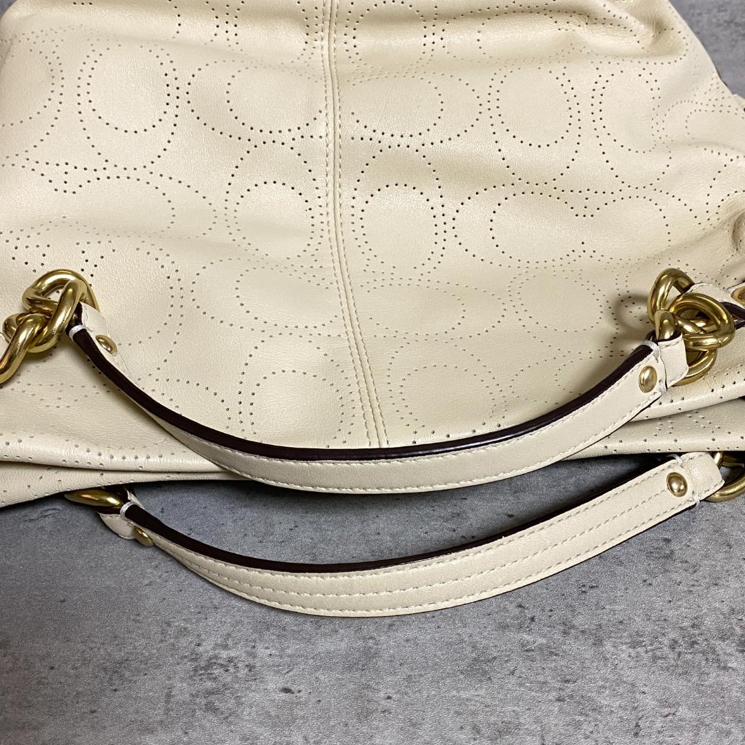 ✨極美品✨COACH 2way ショルダーバッグ パンチングレザー F16908