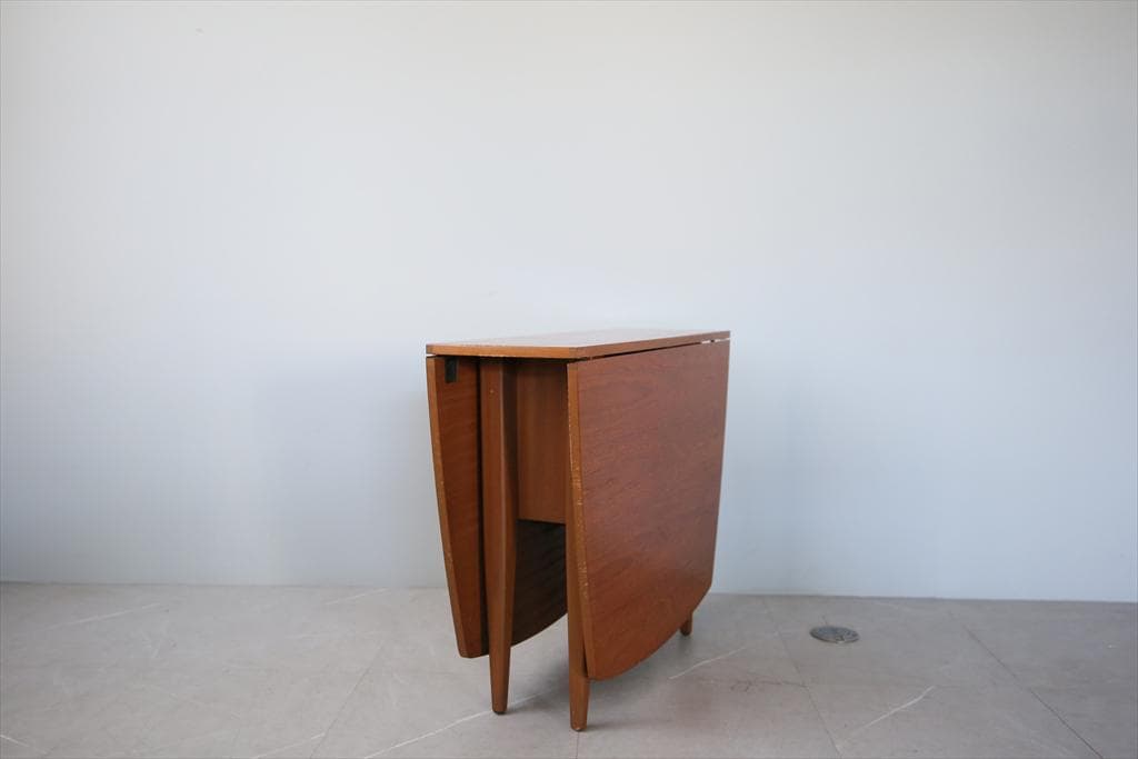 英国アンティーク木製ゲートレッグテーブル/ダイニング机バタフライ(91-91)