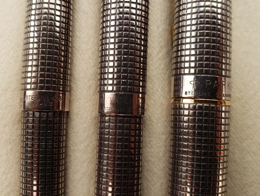 PARKER　75　スターリングシルバー　ボールペン他3本セット　中古品