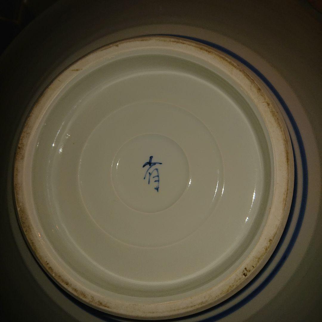 アンティーク染付大皿時代物