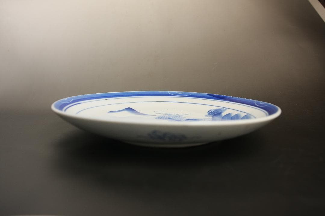 染付　古陶器楕円大皿