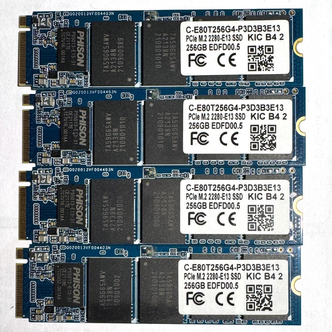 PHISON NVMe 256GB M.2 SSD 4枚セット【1220TO1】