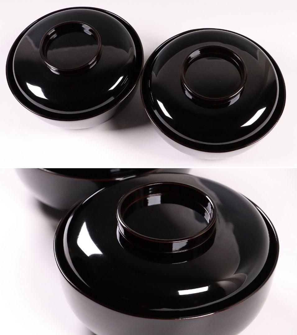 CL72 加賀蒔絵 貝合わせ蒔絵 黒塗椀 二客 蛤 桜 本金 梨地 木製漆器