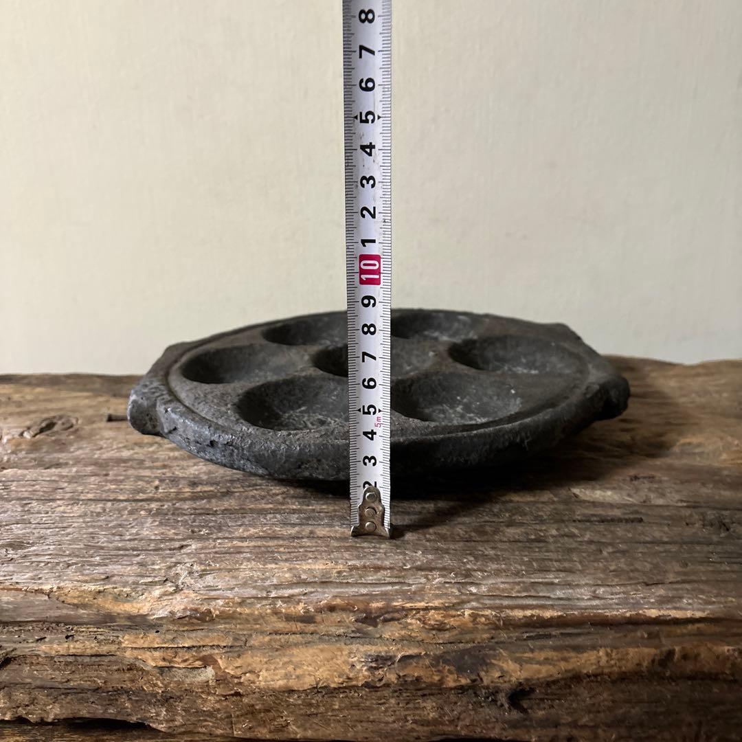 アンティーク　インドイドゥリプレート　石皿　骨董　検;李朝.古道具坂田