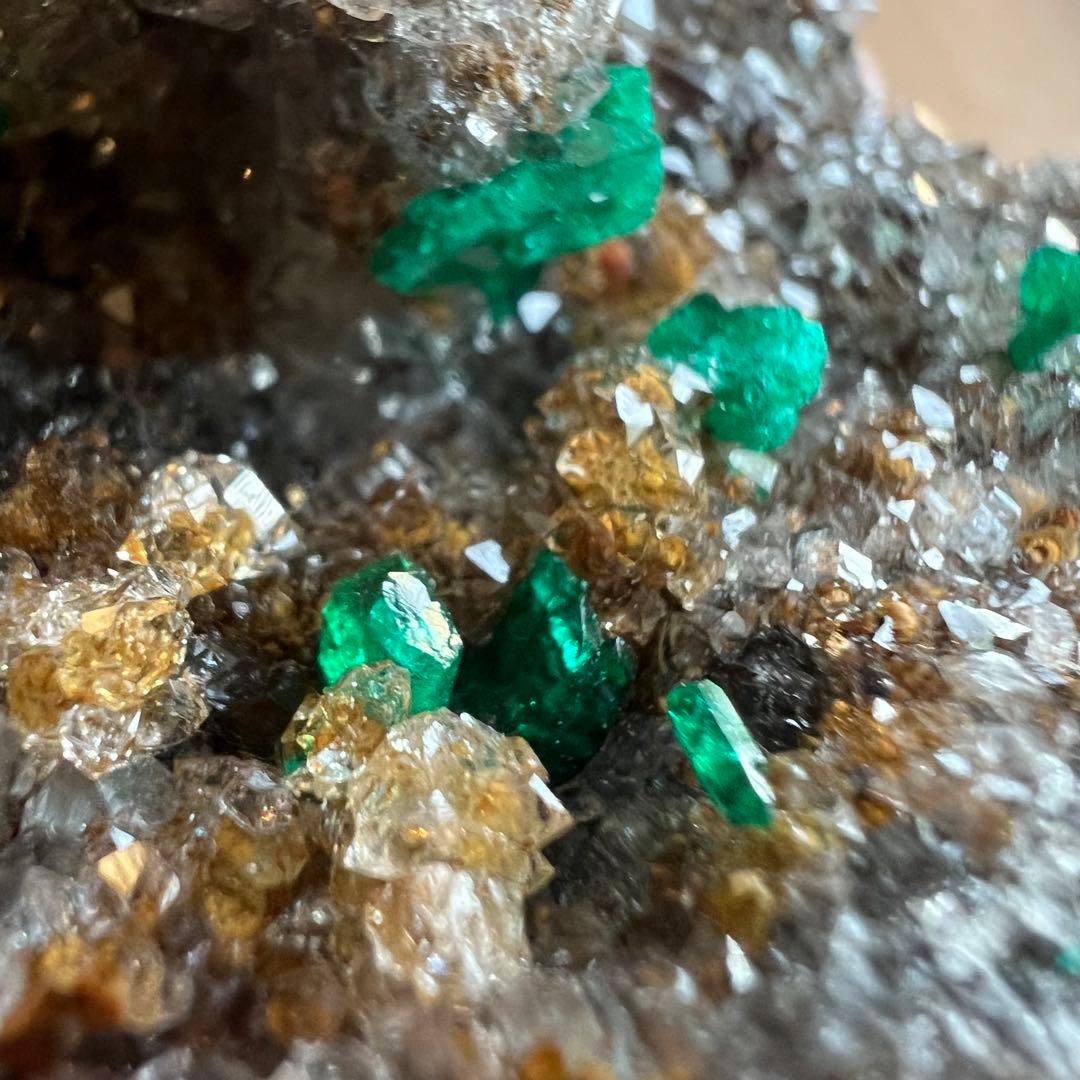 ダイオプテーズ 水晶 共生 鉱物 標本 原石