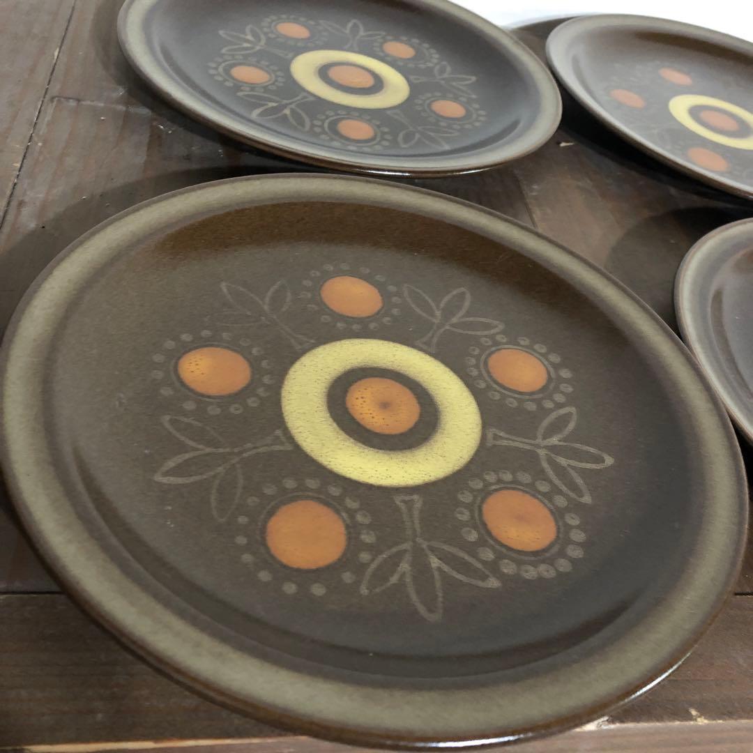 70s es Briard Aztec stoneware 6枚　皿