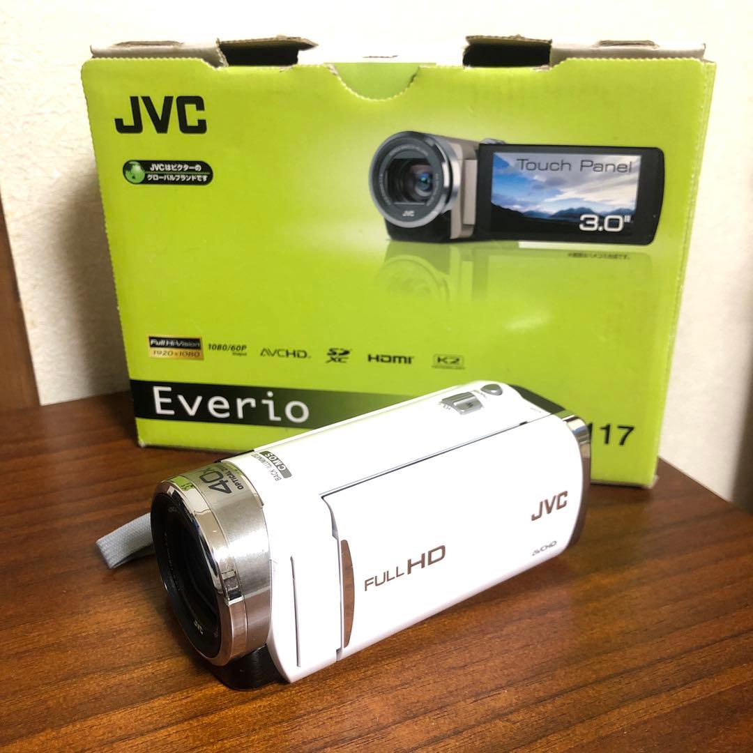美品 JVC Everio GZ-E117 バッテリー2個付 ビデオカメラ