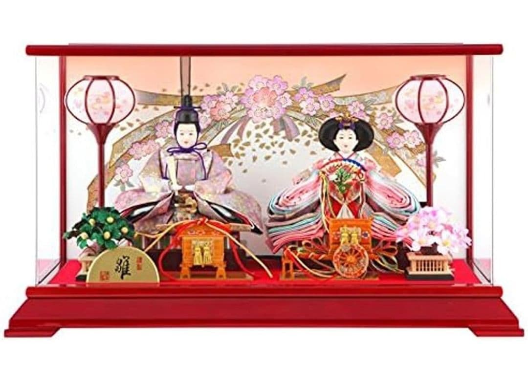 雛人形 ケース飾り 親王飾り 清玉作 芥子親王 コンパクト