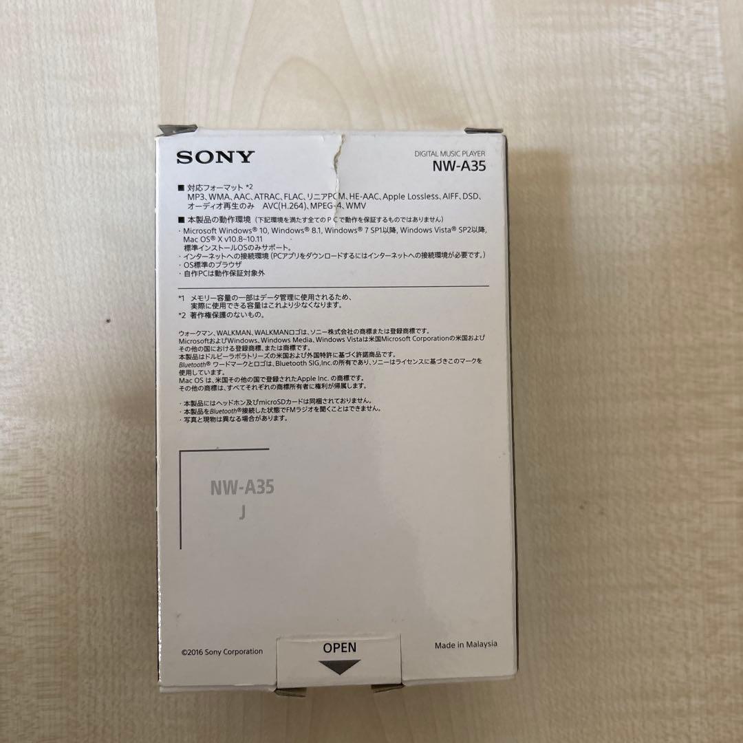 H*g様 NW-A35 Aシリーズ　16GB SONY