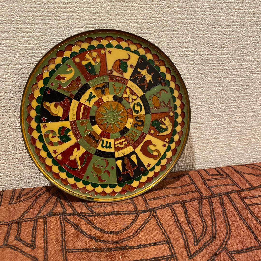 12星座天文 銅板壁掛け ミステリアス 古道具 ビンテージ　アンティーク