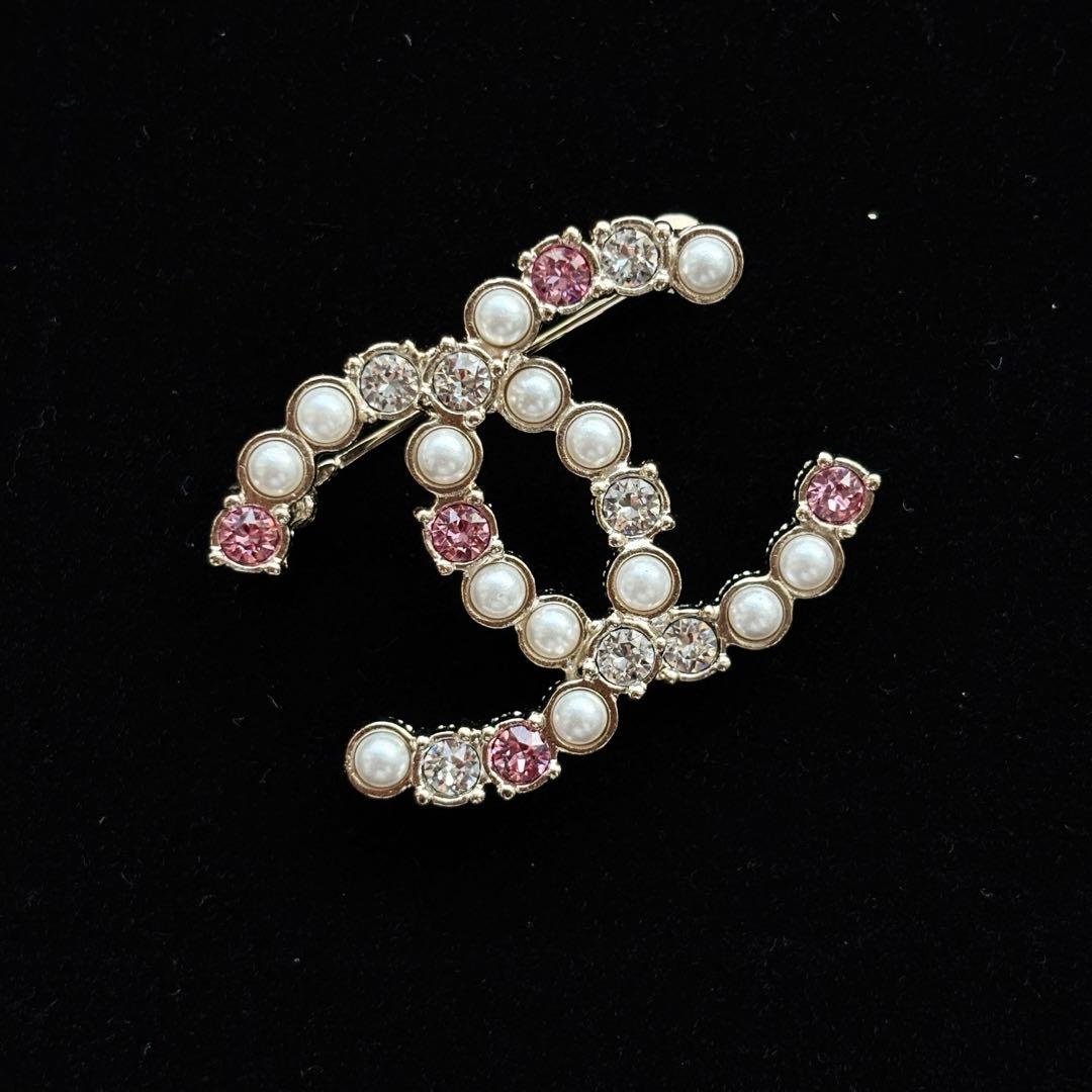 CHANEL シャネル 23C ダブルC ココマーク ロゴ ブローチ 正規品