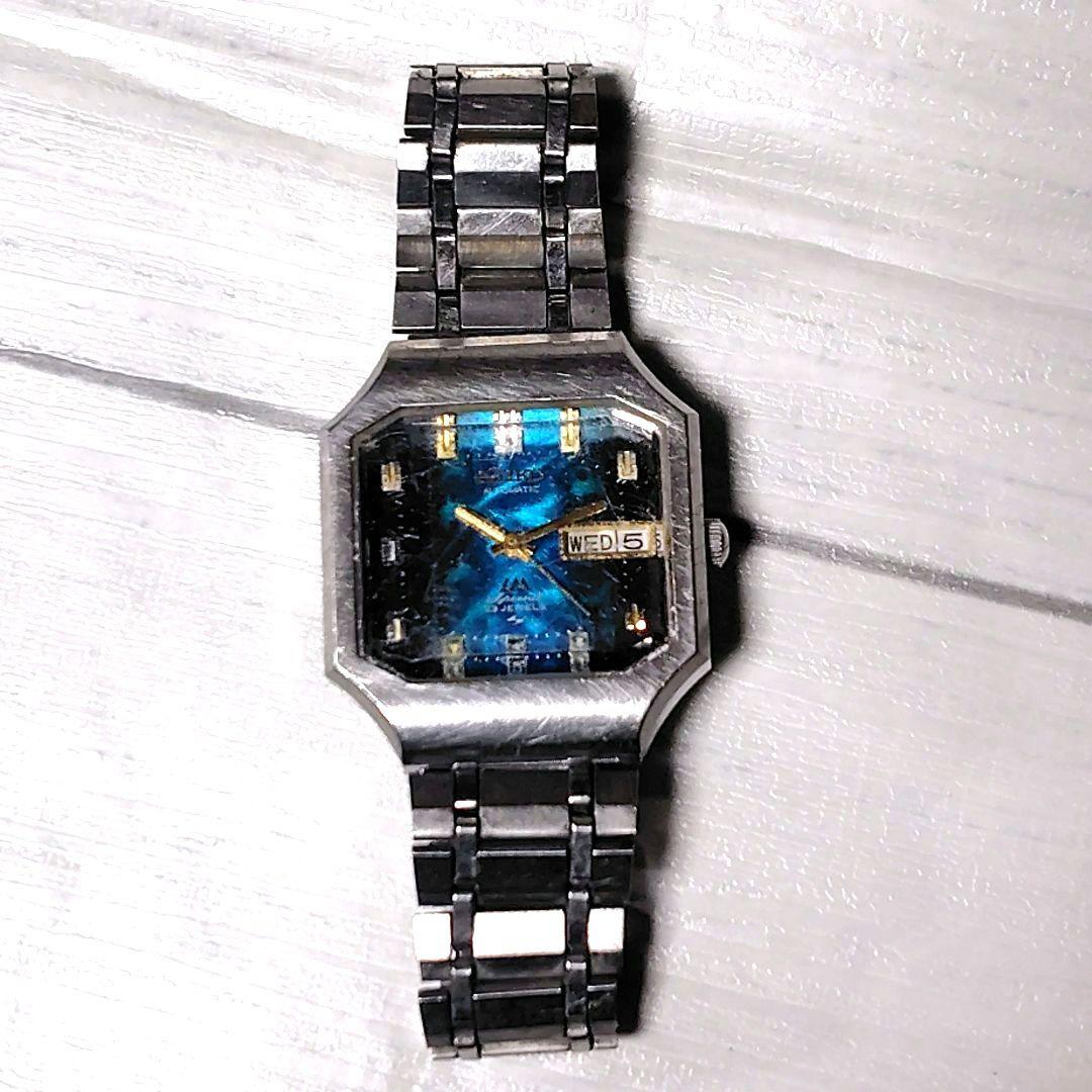 サ*ー様 SEIKO LM Special 自動巻き腕時計 角型 青色