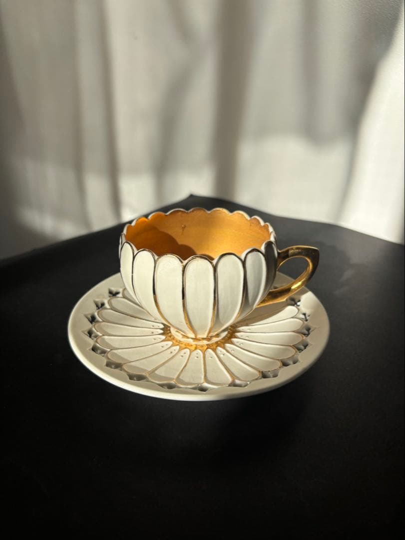 伊藤剛俊　白金珈琲カップ&ソーサー